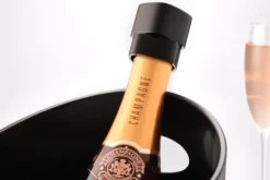 Bouchon de conservation spécial champagne Cheer Moda Bubble - Noir & Bronze
