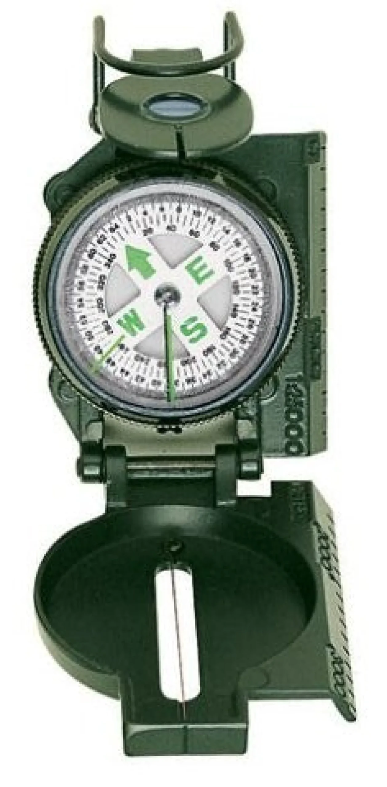 Boussole Herbertz boitier refermable metal gris/vert "ranger"