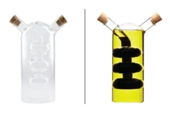 Bouteille à huile et vinaigre 2 en 1 KitchenCraft World of Flavours en verre 300ml et 100ml