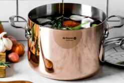 Braisière en cuivre inox 24cm De Buyer Prima Matera compatible induction avec couvercle