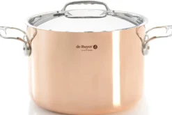 Braisière en cuivre inox 24cm De Buyer Prima Matera compatible induction avec couvercle