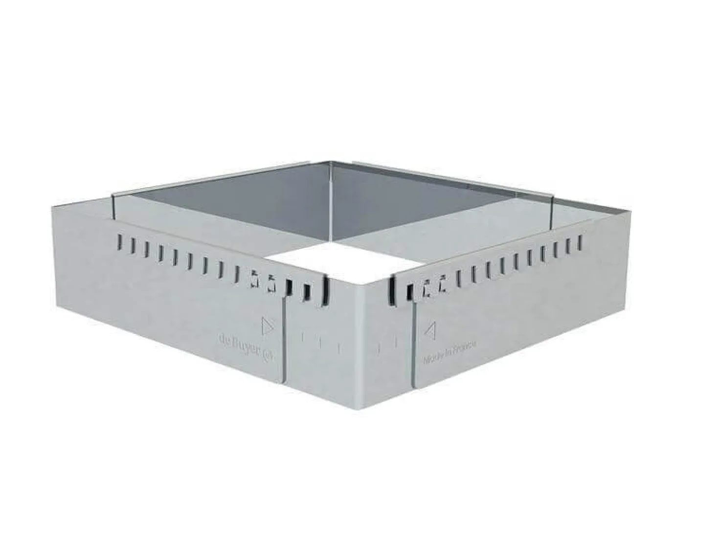 Cadre à entremets carré De Buyer extensible tout inox