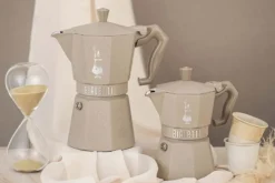 Cafetière italienne Bialetti Moka Exclusive Octagonal induction beige sable