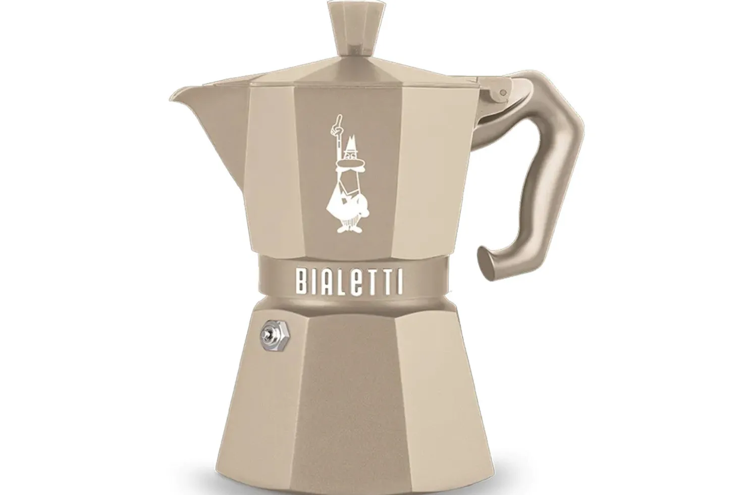 Cafetière italienne Bialetti Moka Exclusive Octagonal induction beige sable