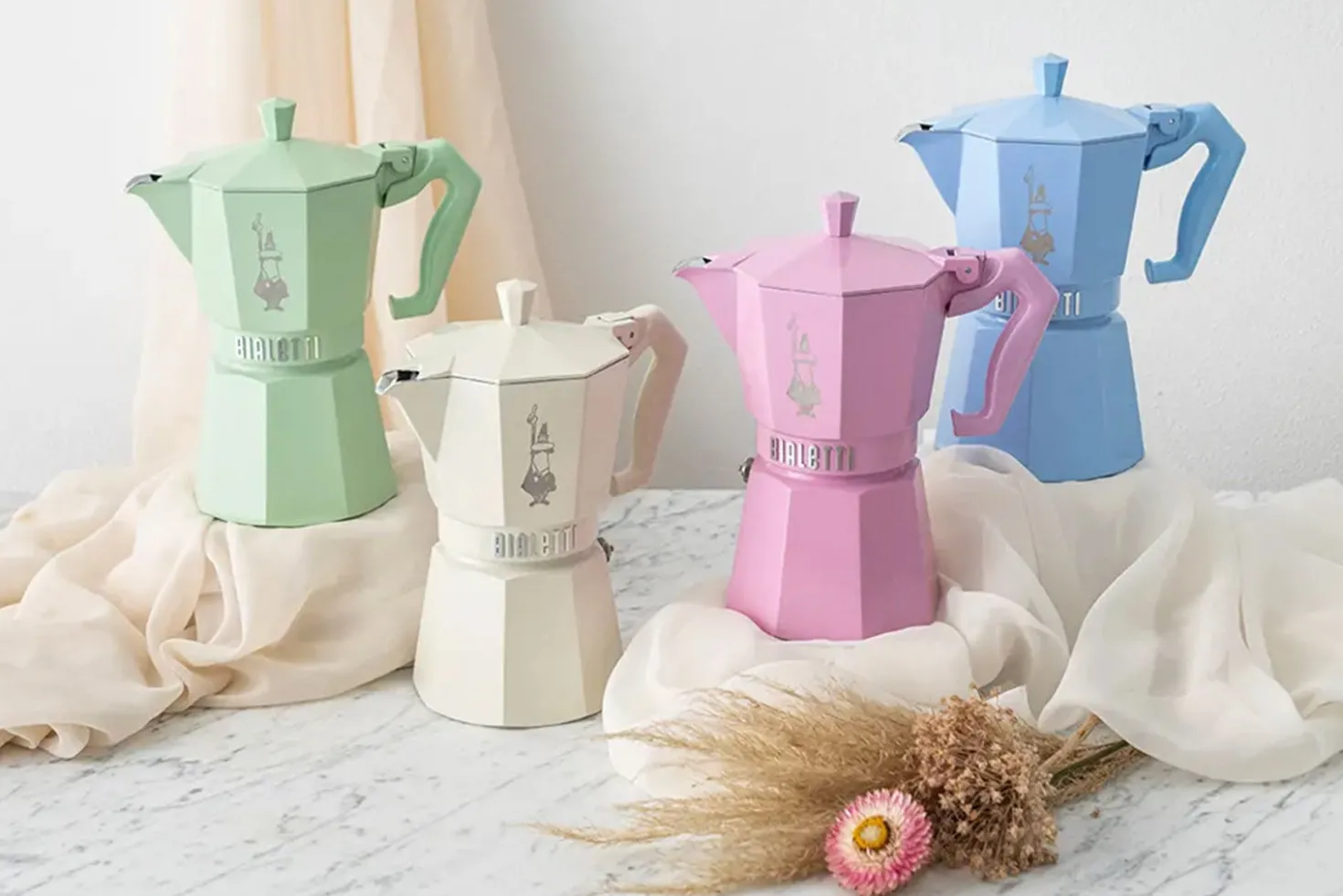 Cafetière italienne Bialetti Moka Exclusive vert pastel