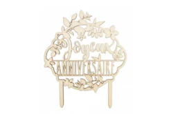 Cake topper "Joyeux Anniversaire" Scrapcooking en bois