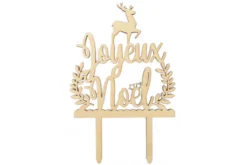 Cake topper Joyeux Noël Scrapcooking en bois