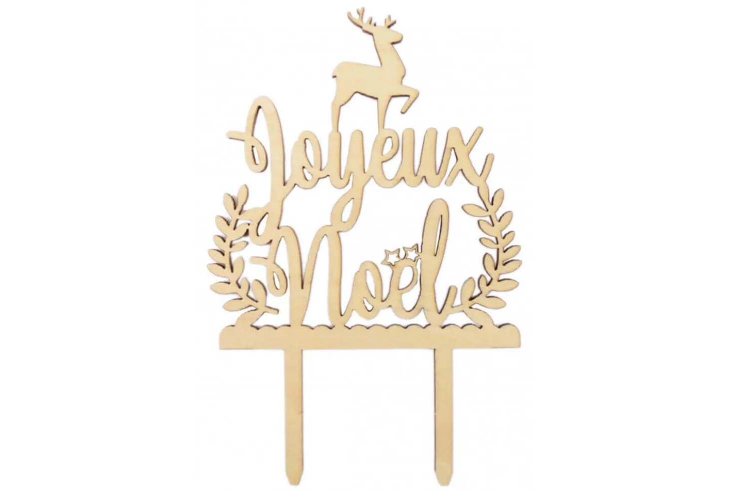 Cake topper Joyeux Noël Scrapcooking en bois