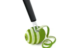 Canneleur Triangle forme U en inox manche en green grip