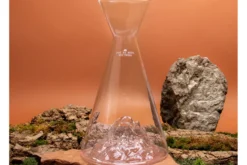 Carafe à eau Alaskan Maker Topographic Pic du midi en verre cristallin