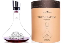 Carafe à vin Alaskan Maker Topographic Mont Everest en verre cristallin
