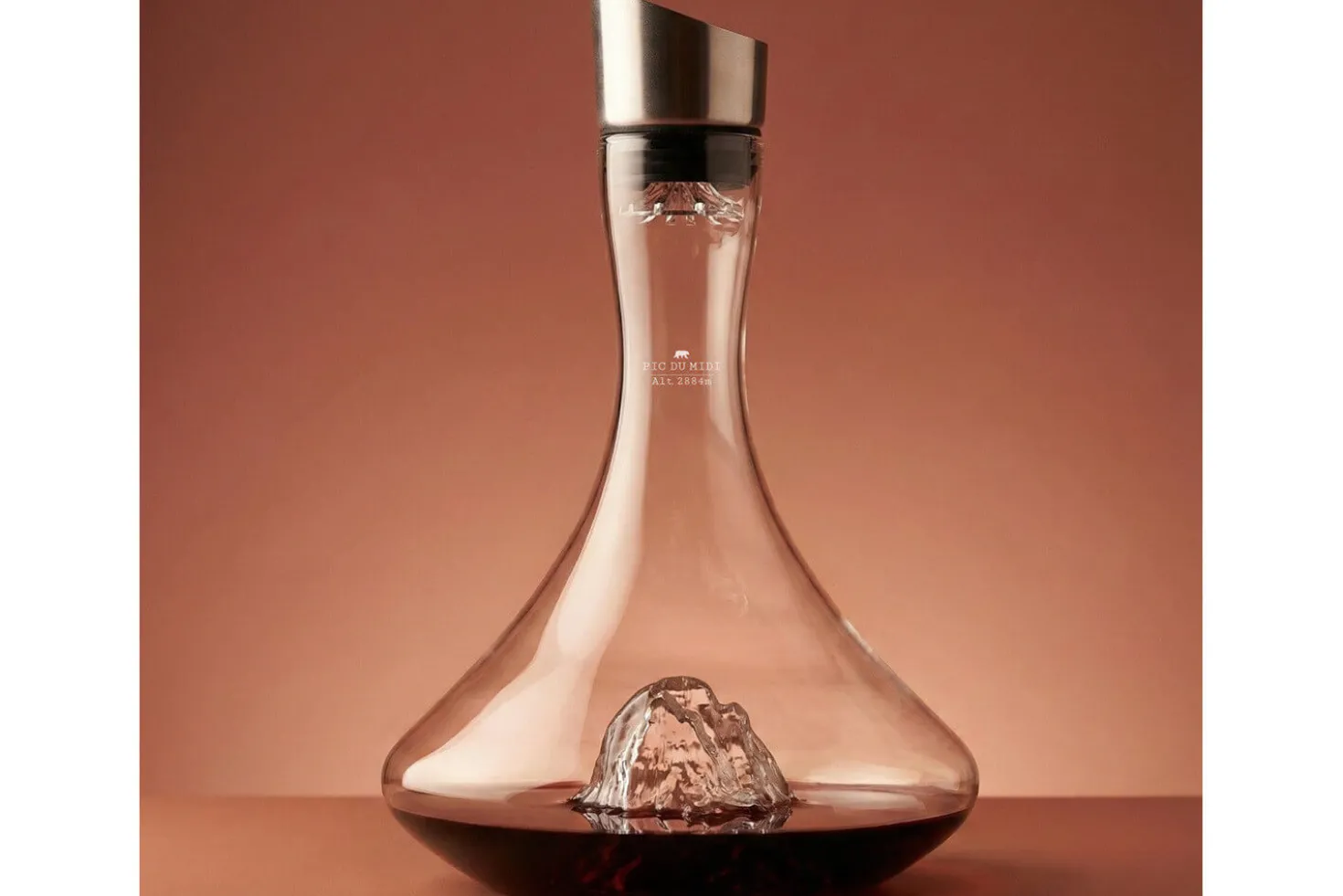 Carafe à vin Alaskan Maker Topographic Pic du midi en verre cristallin