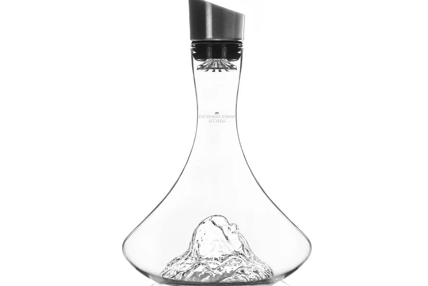 Carafe à vin Alaskan Maker Topographic Pic du midi en verre cristallin