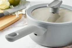 Casserole antiadhérente Berghoff Leo Balance Moonmist 18cm avec couvercle