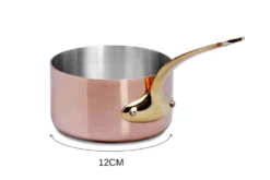 Casserole en cuivre inox Mauviel M'Héritage 200B compatible tous feux sauf induction