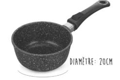 Casserole en fonte Pradel Excellence Premium 20cm façon pierre tous feux/ induction