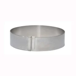 Cercle à entremets extensible inox De Buyer hauteur 4,5cm - 18 à 36cm