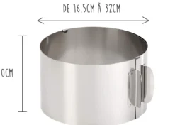Cercle à gâteaux extensible Gefu Tondo XXL hauteur 10cm