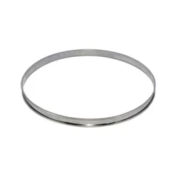 Cercle à tarte De Buyer acier inox bord roulé 10cm - hauteur 2cm