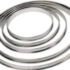 Cercle à tarte rond inox De Buyer bord roulé 20cm