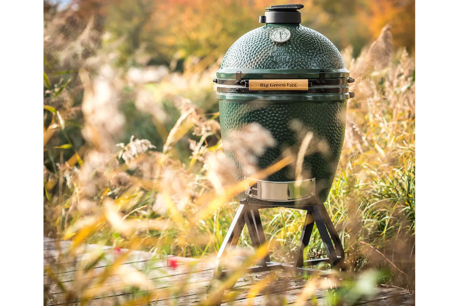 Chariot à roulettes avec poignée intégrée pour barbecue Big Green Egg Large