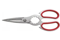 Ciseaux de cuisine Ambrogio Sanelli 21cm acier inoxydable manche rouge