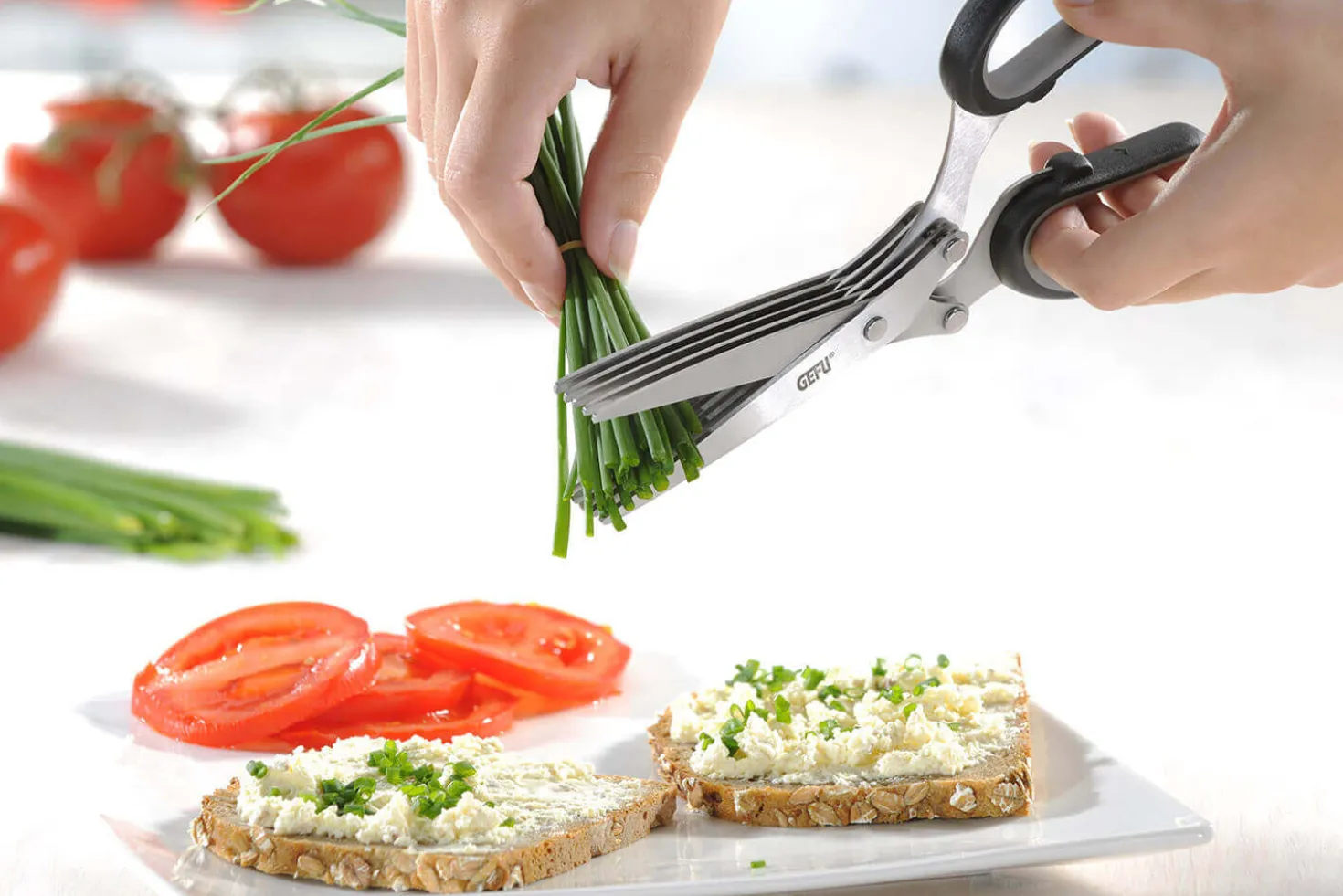 Ciseaux à herbes Gefu Cutare 5 lames avec peigne de nettoyage
