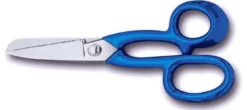 Ciseaux à poisson Bargoin 22cm acier inoxydable manche bleu plastifié