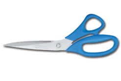 Ciseaux à poisson Bargoin 27,5cm lame crantée inox manche bleu