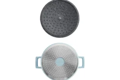 Cocotte MasterClass compatible induction en fonte d'aluminium bleu pastel 4L