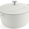 Cocotte MasterClass compatible induction en fonte d'aluminium blanc crème 4L