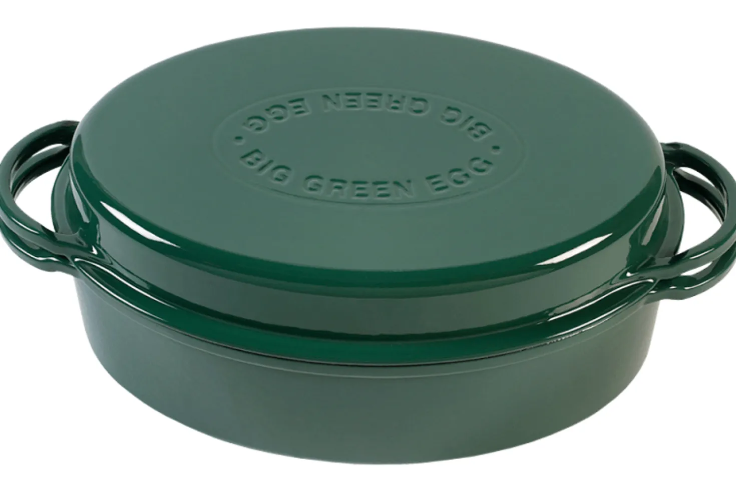 Cocotte ovale en fonte 5,2L pour Big Green Egg Large, XLarge, 2XLarge 35cm