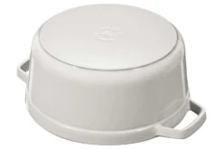 Cocotte STAUB ronde en fonte émaillée truffe blanche