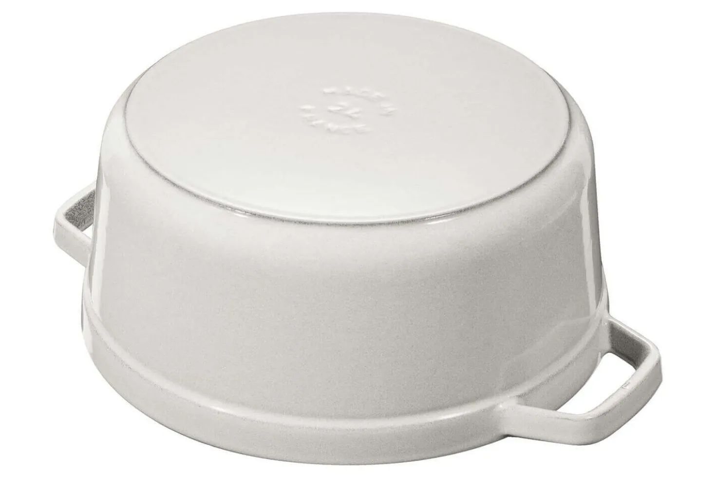 Cocotte STAUB ronde en fonte émaillée truffe blanche