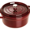 Cocotte Staub ronde en fonte émaillée grenadine