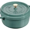 Cocotte Staub ronde en fonte émaillée Eucalyptus