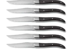 Coffret bois 6 couteaux à steak Comas ACR Noir acier inox 13/0