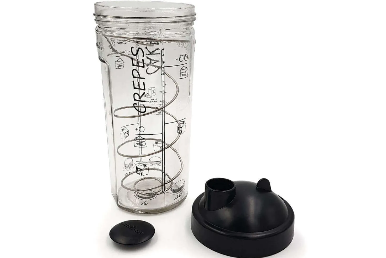 Coffret cadeau Cookut Shaker crêpes, pancakes + gaufres - 1 shaker + 1 tartineur + 1 livre recettes