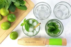 Coffret cadeau Cookut spécial mojito 1 pilon + 2 pailles en verre + 1 livre de recettes