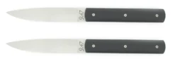 Coffret cadeau 2 couteaux de table Perceval 9.47 lame 10cm manche noir
