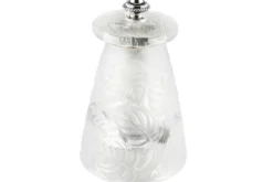Coffret cadeau moulin à poivre + 1 moulin à sel Peugeot Lalique Feuilles en cristal 9cm - Edition limitée