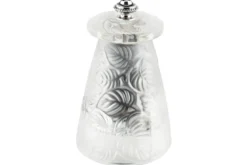 Coffret cadeau moulin à poivre + 1 moulin à sel Peugeot Lalique Feuilles en cristal 9cm - Edition limitée