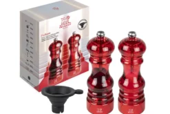 Coffret cadeau 2 moulins Peugeot Podium en acrylique rouge 18cm