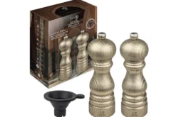 Coffret cadeau 2 moulins Peugeot Golden Paris en bois de hêtre 18cm