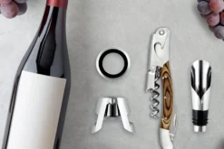 Coffret cadeau sommelier Legnoart Memorabile 4 accessoires