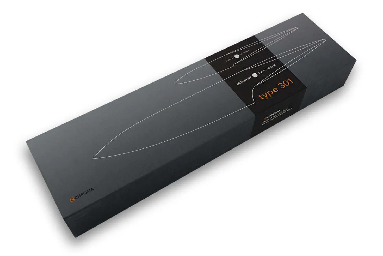 Coffret 2 couteaux Chroma Type 301 Design by F.A. Porsche Office 8cm + Chef 20cm