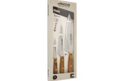 Coffret 3 couteaux de cuisine Arcos Nordika : 1 Office + 1 Chef 16cm + 1 Chef 21cm
