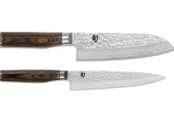 Coffret 2 couteaux de cuisine damassés Shun Premier Tim Mälzer Universel + Santoku