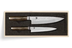 Coffret 2 couteaux de cuisine damassés Shun Premier Tim Mälzer Universel + Chef