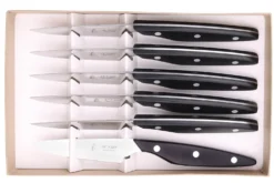 Coffret 6 couteaux de table Au Nain Brasserie microdentés